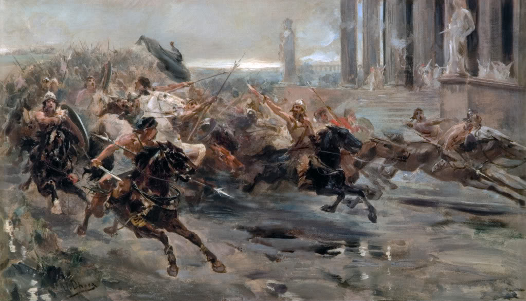 La invasión de los bárbaros, por Ulpiano Checa, 1887.